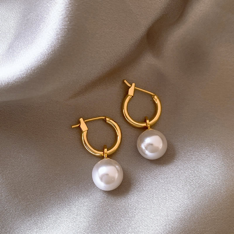 Tiesha - Cercei Eleganți cu Beads de Aur